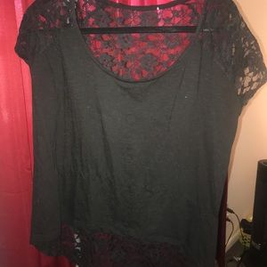 Black Shirt With Laced Back